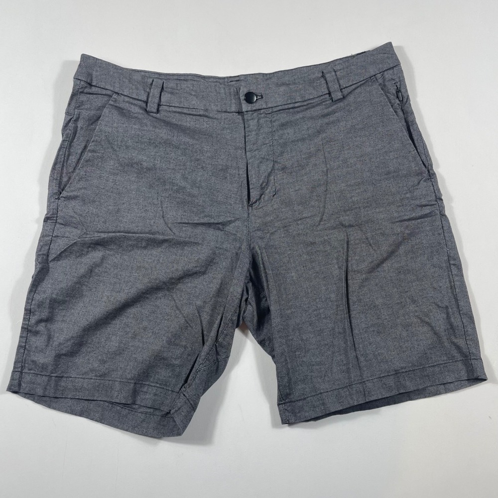 Lululemon Commission Shorts Mens 36 Chino Stretch‎ Heathered Gray LM7AFZS